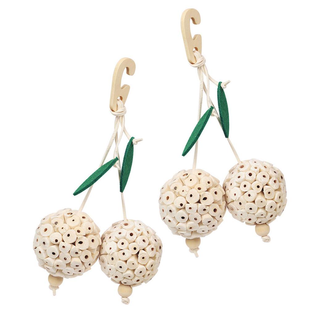 Игрушка-погрызушка для домашних птиц, сфера из натуральной травы и дерева, для корелл, ара, какаду, игрушка для стачивания зубов для клетки