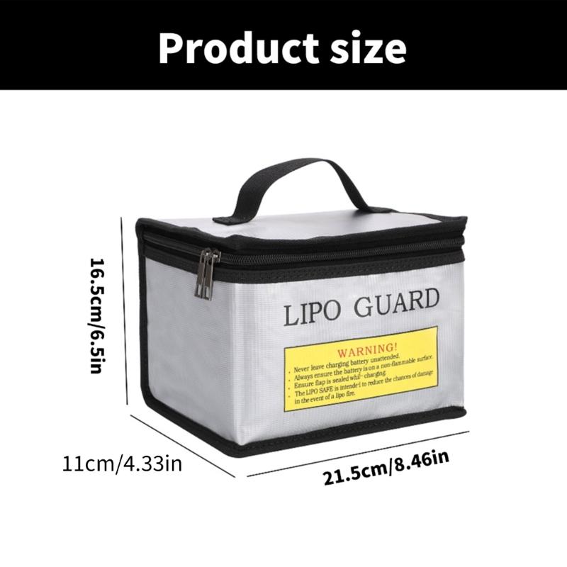 Fireproof Battery Bag Guarding Case Durability for Safe Storage and Transport of Batteries