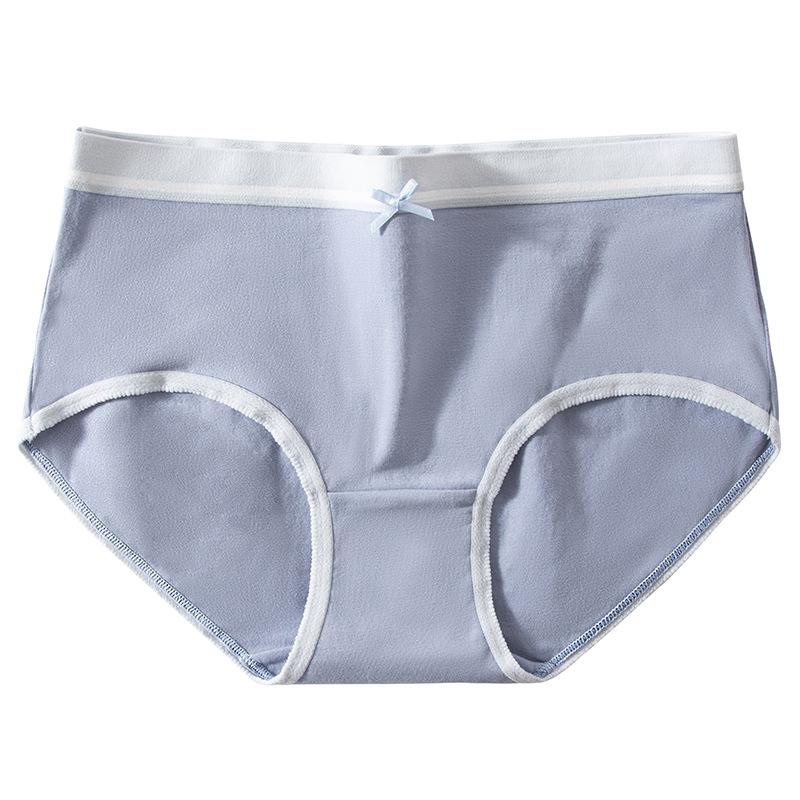 Нижнее белье из чистого хлопка, женские, со средней высокой талией, женские бесшовные трусы из чистого хлопка, большие размеры, простые хлопковые трусы для девочек