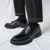 Бренд Городской Бизнес Офис Кожаная Обувь Модные Мужские Лоферы с Кисточками Качество Удобные Низкий Вырез Нескользящая Подошва Обувь для Вождения