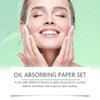 Face Oil Absorbing Paper with Convenient Puff Mirror for Fast Oil Removal Natural Skin Care Routine Office or Outdoors