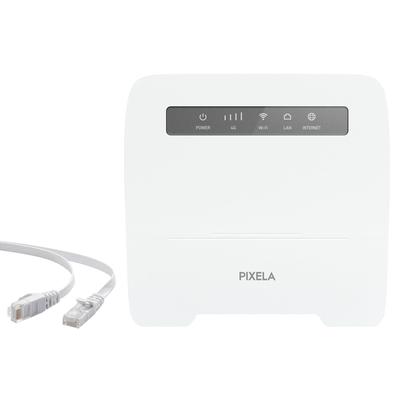 Домашний роутер Pixela с поддержкой LTE Набор LAN-кабелей SIM-карта продается отдельно Без SIM + PIX-RT100 Wi-Fi