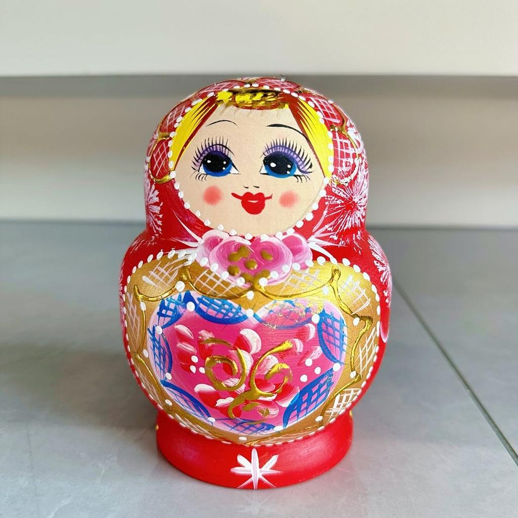 10 слоев Матрешка Деревянная вкладывающаяся кукла Настольный декор Детские рождественские подарки