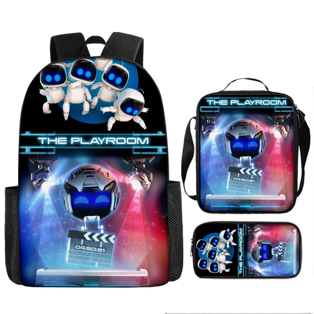 Космический рюкзак с роботом, школьный рюкзак для учеников средней и начальной школы, набор из 3 предметов с пеналом