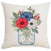 New Floral Pillow Case Linen Printed Car Bedroom Sofa Home Decoration Cushion Cover
