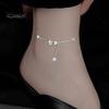 Женский браслет на щиколотку со стразами и бабочкой, регулируемая длина, цепочка с кисточками, полированная медная женская цепочка на щиколотку, подарок на день рождения и годовщину