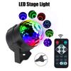 RGB Laser Projector Lamp Colorful LED Stage Light Magic Ball Sound Activated Rotating 85-265V 3W DJ Party Light for Home KTV Bar Xmas