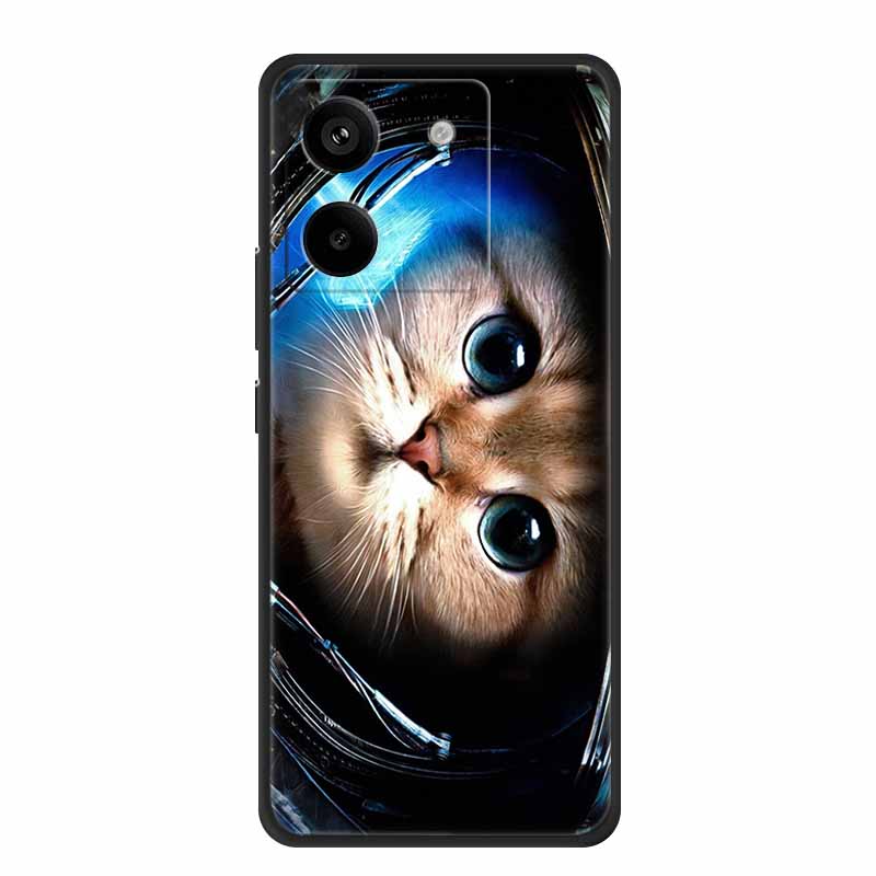 Для Xiaomi Poco M7 Pro 5G Чехол Животные Мягкий Силиконовый ТПУ Чехлы для Телефона Задняя Крышка для PocoM7 Pro Защитный Противоударный Кошки Фундас