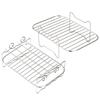 2Pcs Air Fryer Rack 304 Stainless Steel Dehydrator Rack with 4 Barbecue Sticks for 8QT Dual Basket