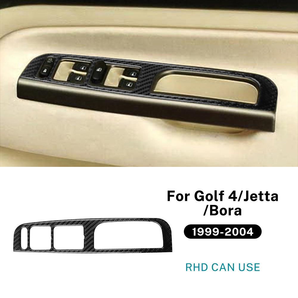 Soft Carbon Fiber Sticker For Volkswagen VW Golf 4 Jetta Bora MK4 R32 GTI 1999-2004 LHD RHD Car Window Lift Panel Frame Trim