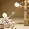 Cute Creative Sportsman Night Light Mini Portable Bulb Suction Cup Lights Bendable Desk Lamp Model Tabletop Home Decorations