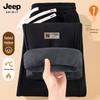 JEEP SPIRIT Men's 2025 Autumn/Winter Casual Warm Fleece Straight Leg Sweatpants