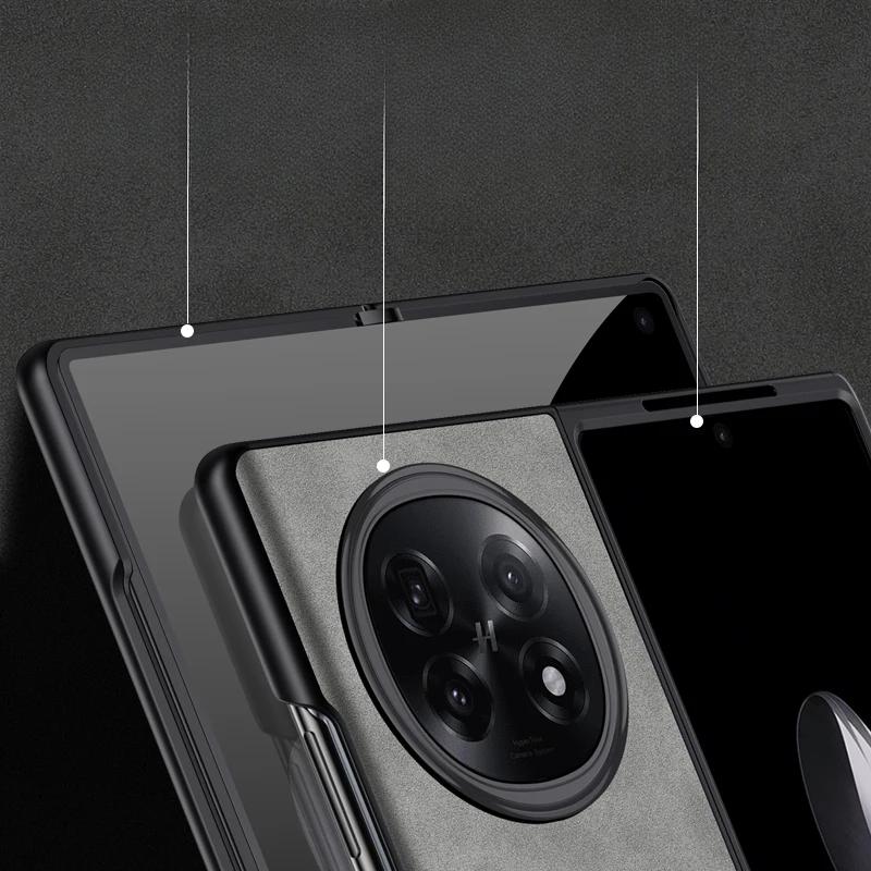 Для OPPO Find N5 чехол роскошный кожаный PU матовый складной чехол для телефона OPPO Find N 5 Business противоударный бампер FindN5 Funda