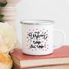 Drinks Water Milk Cup Enamel Mug Merci Maîtresse Super Atsem Print Mugs Creative Coffee Cups School Home Handle Drinkware Gifts