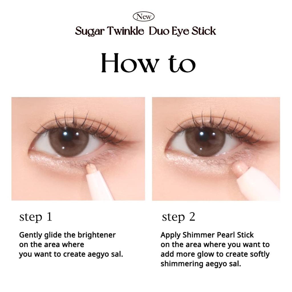 Peripera Sugar Twinkle Duo Eye Stick Dewy (#01 Нюдовый)