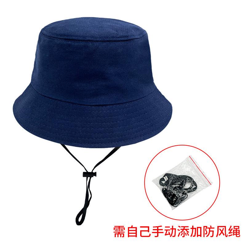 Cotton Fisherman's Hat: Outdoor Hiking Sun Hat, Solid Color Bucket Hat for Boys and Girls
