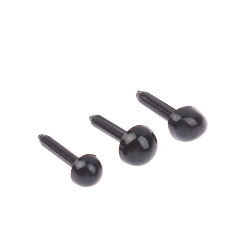 100 шт. Пластиковые мини-черные глаза и носы для плюшевых животных, аксессуары для кукол, сделай сам, мягкая игрушка для собак, детали декора