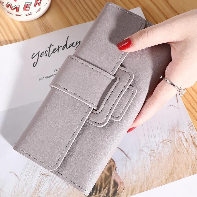 Женский кошелек, держатель для карт, кошельки для монет, клатч, держатель для телефона, кредитная карта, женская роскошная кожаная сумка большой емкости с застежкой-молнией