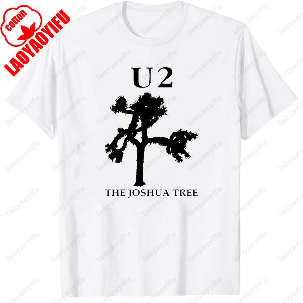 Vintage U2 Rock Band Live The Joshua Tree World Tour 1987 T-Shirt Fan Gift Casual Style Ropa Hombre Classics Graphic T Shirts