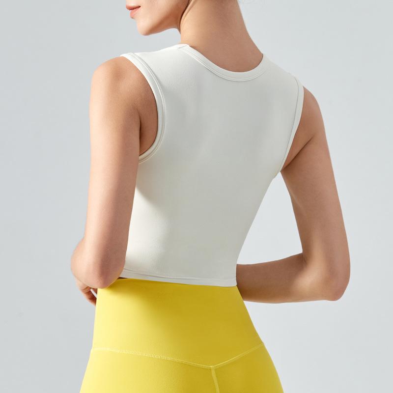 Большой квадратный вырез, жилет для йоги с расширенными бретелями и нагрудными вкладышами - прилегающий спортивный бюстгальтер для бега