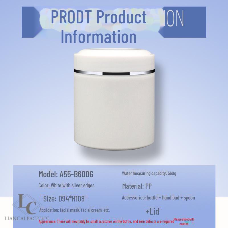 Spot White PP Jar Cream Bottle – 100g, 200g, 500g, 1000g – Empty Cosmetic Sleeping Mask Container
