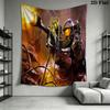 Space Warrior Tapestry Cosmic Guardian Tapestry Fashion Print Background Cloth Christmas Gift Background Cloth Wall Covering Decoration