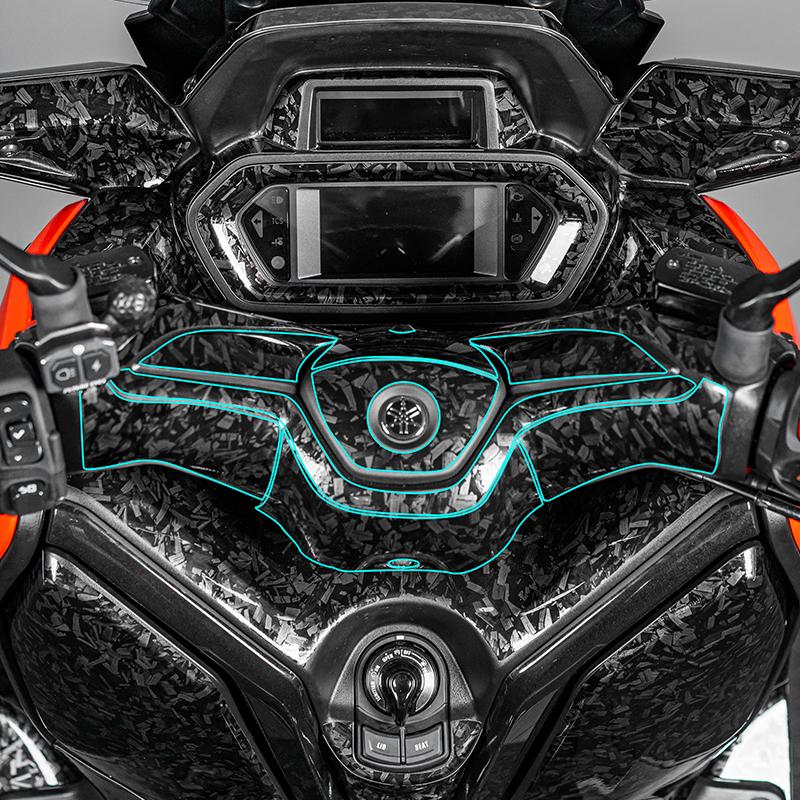 Used For YAMAHA XMAX300 2023 Motorcycle Style Forged Carbon Fiber Protective Stickers Mainly Pasted On The Body Paint Area