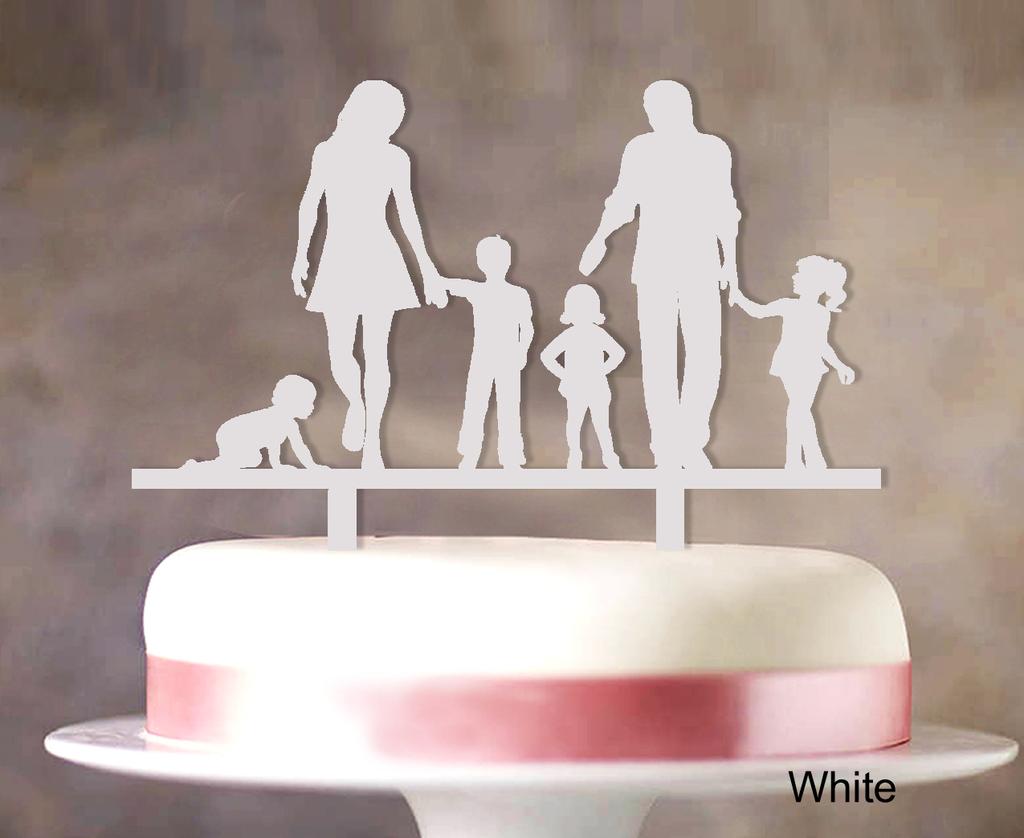Персонализированный семейный торт Топпер на заказ силуэт свадебный торт Топпер украшения торта доступен вариант 6 "-7" дюймов