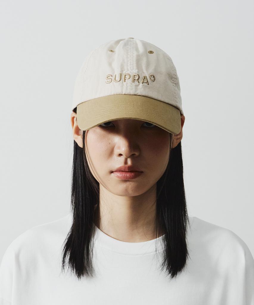 Кепка SUPRA с логотипом Crown, цветные вставки, без структуры (белый)