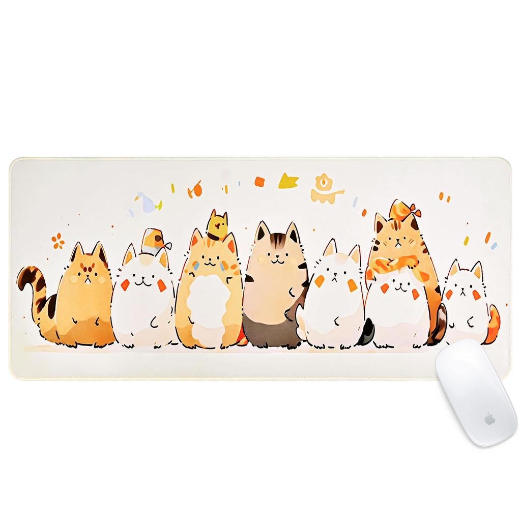 Newseego Mouse Gaming Mouse Keyboard Cute Extra Stays In For Pad, Pad, Pad, Cat, Large, Thin, Anti-Slip, Washable, Place, Durable, Gaming, Work,