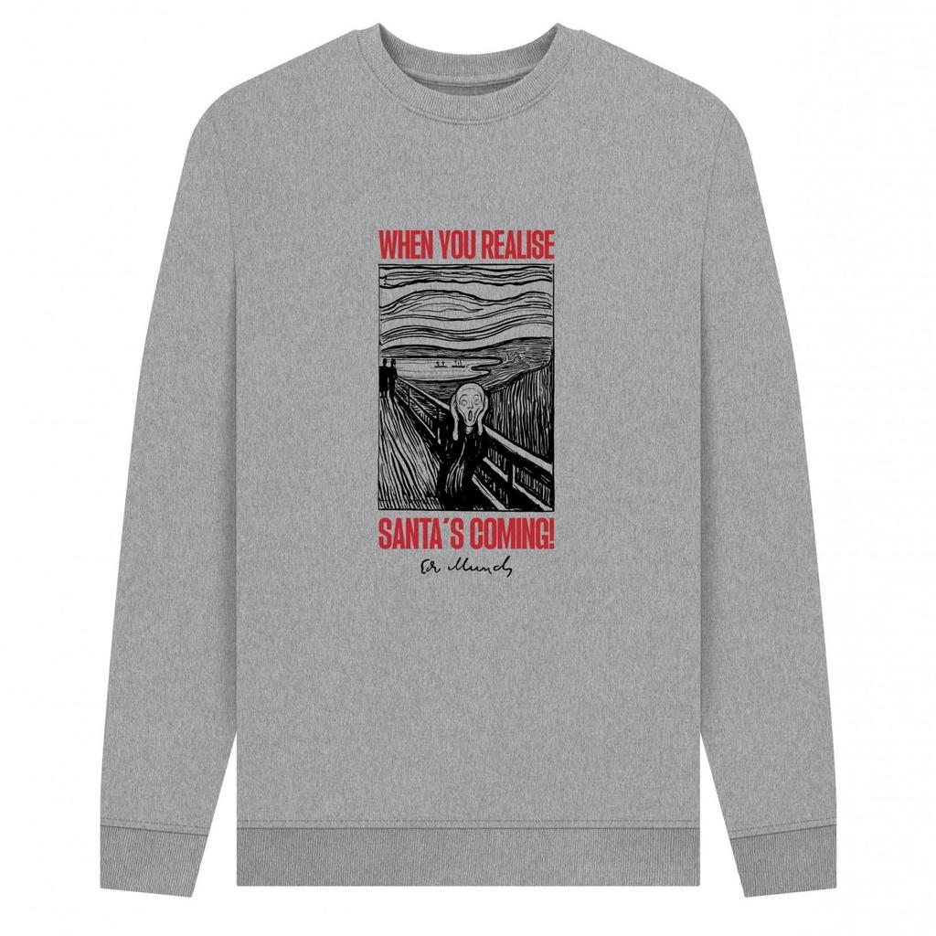 Apoh Unisex Adult Munch Santa´s Coming Sweatshirt