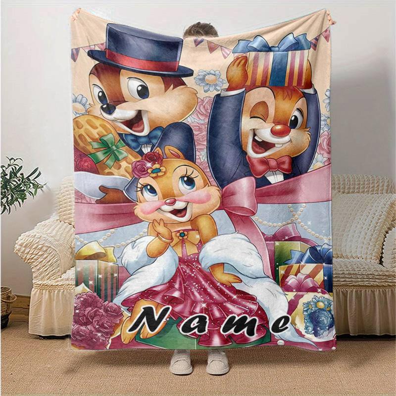 Custom 1pc Christmas Chip Dale Party Blanket, Soft And Comfortable Blanket, Casual Warm, Camping Travel Blanket, Birthday Gift Q91022