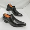 Fashion Business Men Formal Leather Shoes Black Brown Men One-foot Comfortable High-heeled Fashionable Leather Shoes Social Shoes Men