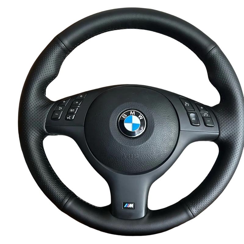 Ручная прошивка Чехол на руль автомобиля из микрофибры и кожи Для BMW E46 E39 330i 540i 525i 530i 330Ci M3 2001-2014