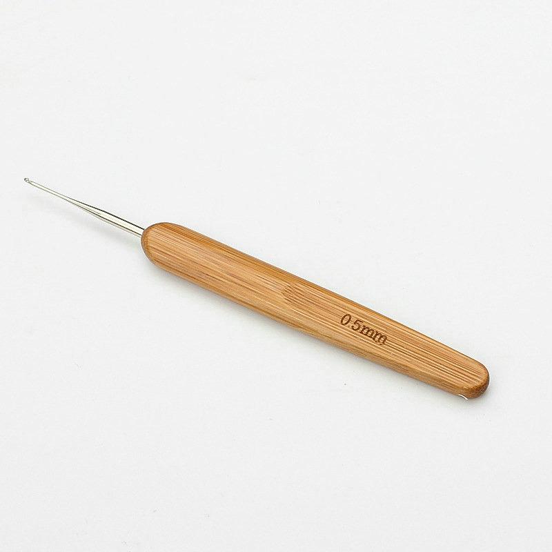 Карбонизированная игла с головкой, круглая игла, ручное вязание, бамбуковая ручка, бамбуковая игла для вязания крючком, шерстяной инструмент, свитер, крючок, сделай сам