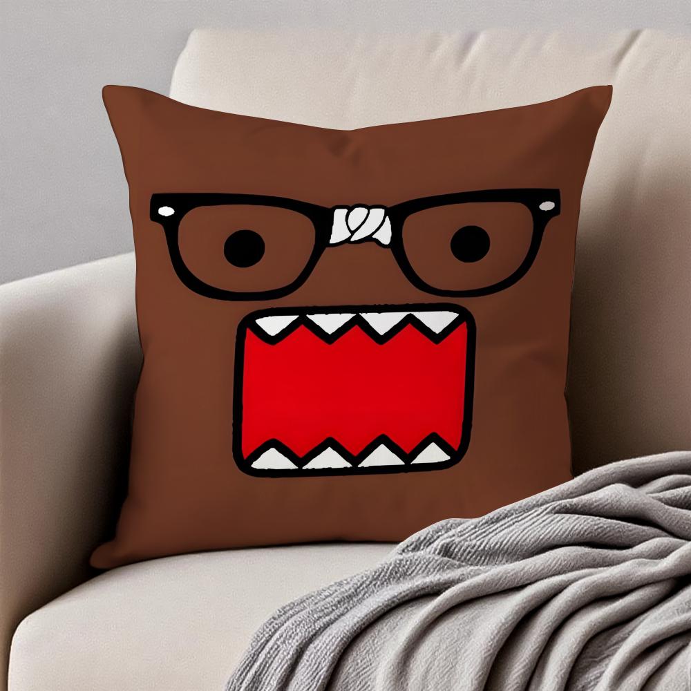 Мультяшный Милый Милый D-Domo-Kun Классический Кино Подушка Наволочка Защита от Клещей Невидимая Молния Короткий Плюш Подушка для Дивана