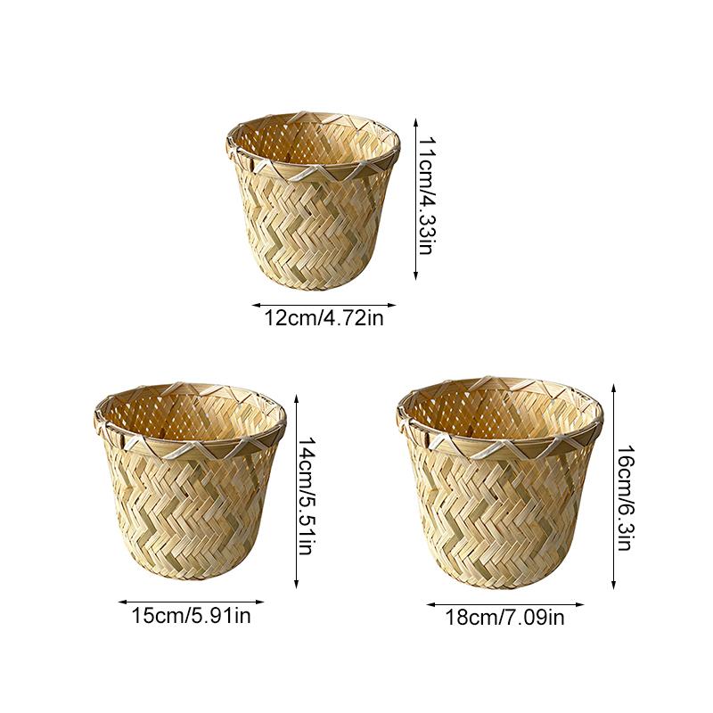 1 шт. Подарочная упаковка, современная корзина для хранения, простая бамбуковая плетеная подарочная упаковка, цилиндрическое ведро, цветочная корзина