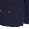 Danton Made In Japan Double Button Coat 36 Navy Blue With Hood Women Used