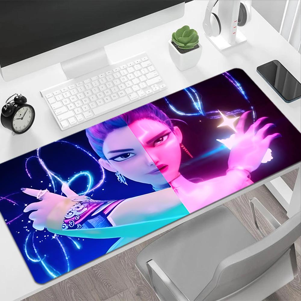 Fantasy Warrior Girl Gaming Mouse Pad Gamer Mousepad Study Desk Mat Non-Slip Rubber Base Office and Gaming Desk Decoration