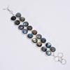Gorgeous Top Grade Qualite 100% Natural Labradorite Round Shape Ethnic Style Handmade Jewelry 925 Steling Silver Bracelet 6-8" WSJ-4619