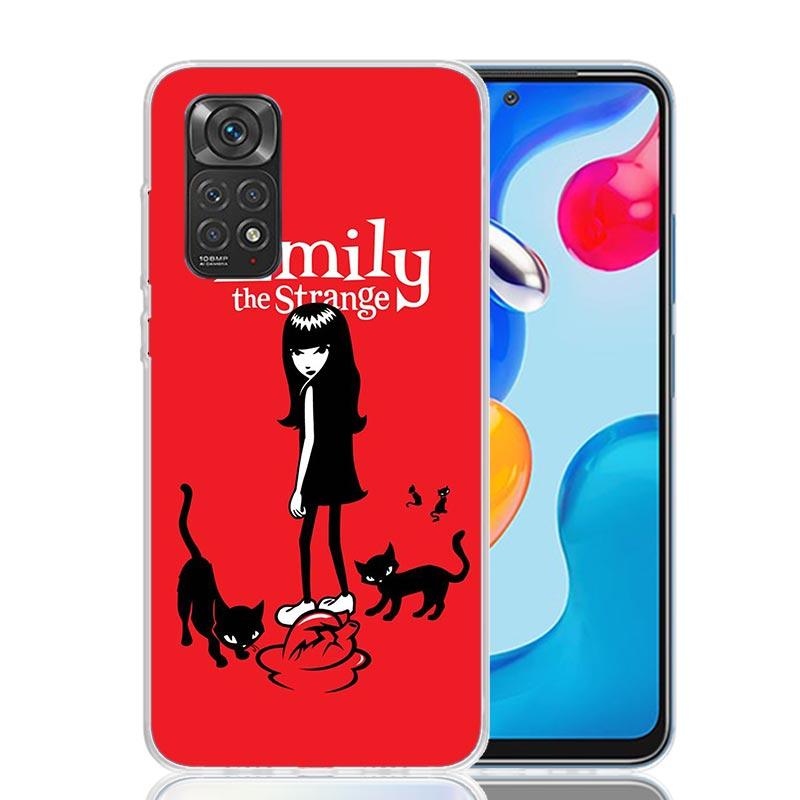 Comics Emily The Strange Phone Case For Xiaomi Redmi Note 13 14 15 Pro Plus 12S 12 14S 11S 11E 10 10S 11 11T 5G 4G Cover Coque R
