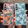 Whales Turtles Pattern Phone Case For Samsung Galaxy S25 Edge S22 S23 S24 Ultra S21 S24 FE A56 A36 A26 A35 A55 A54 A16 A15 Card Bag Clear Phone Cover