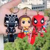 Adorable Marvel Superhero Keychain With Spider-man Iron Man Batman In Durable Silicone