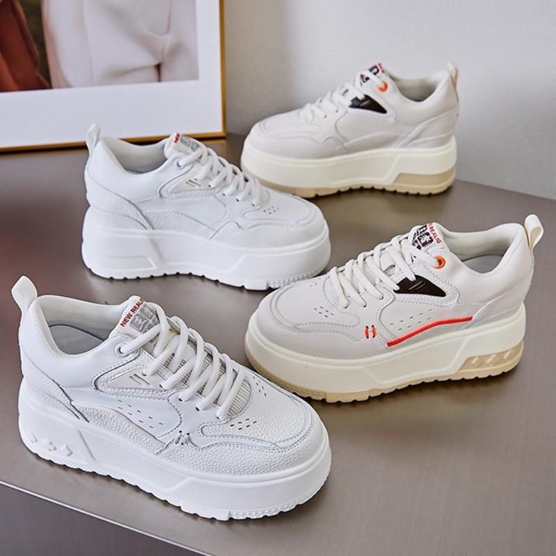 Fujin 9 см женские кроссовки на танкетке из микрофибры на массивной платформе, повседневные прогулочные дышащие вулканизированные удобные модные туфли для скейтборда