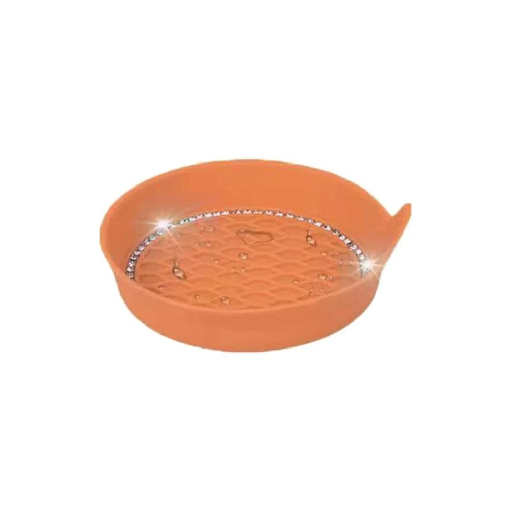 New Non-slip Water Cup Pad Car Coaster Diamond Rhinestone Bling Decoration Anti-skid Rubber Cup Bottle Mat Interior Accessories