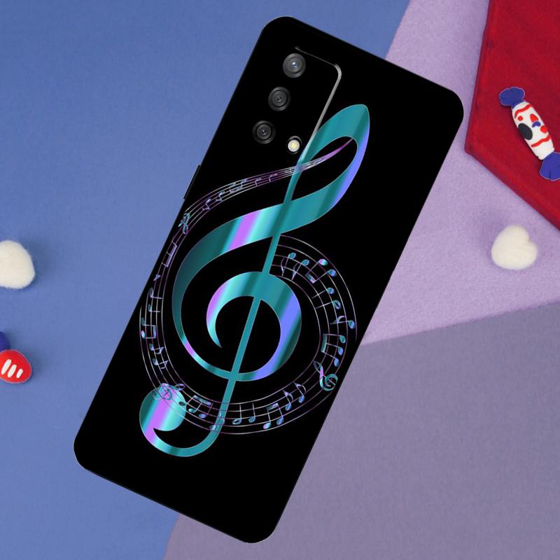 Музыкальный чехол с нотами для Oppo A6 Pro A5 A18 A38 A58 A78 A98 A54 A74 A94 A17 A57 A80 A60 A40 A96 A76 A16 A15