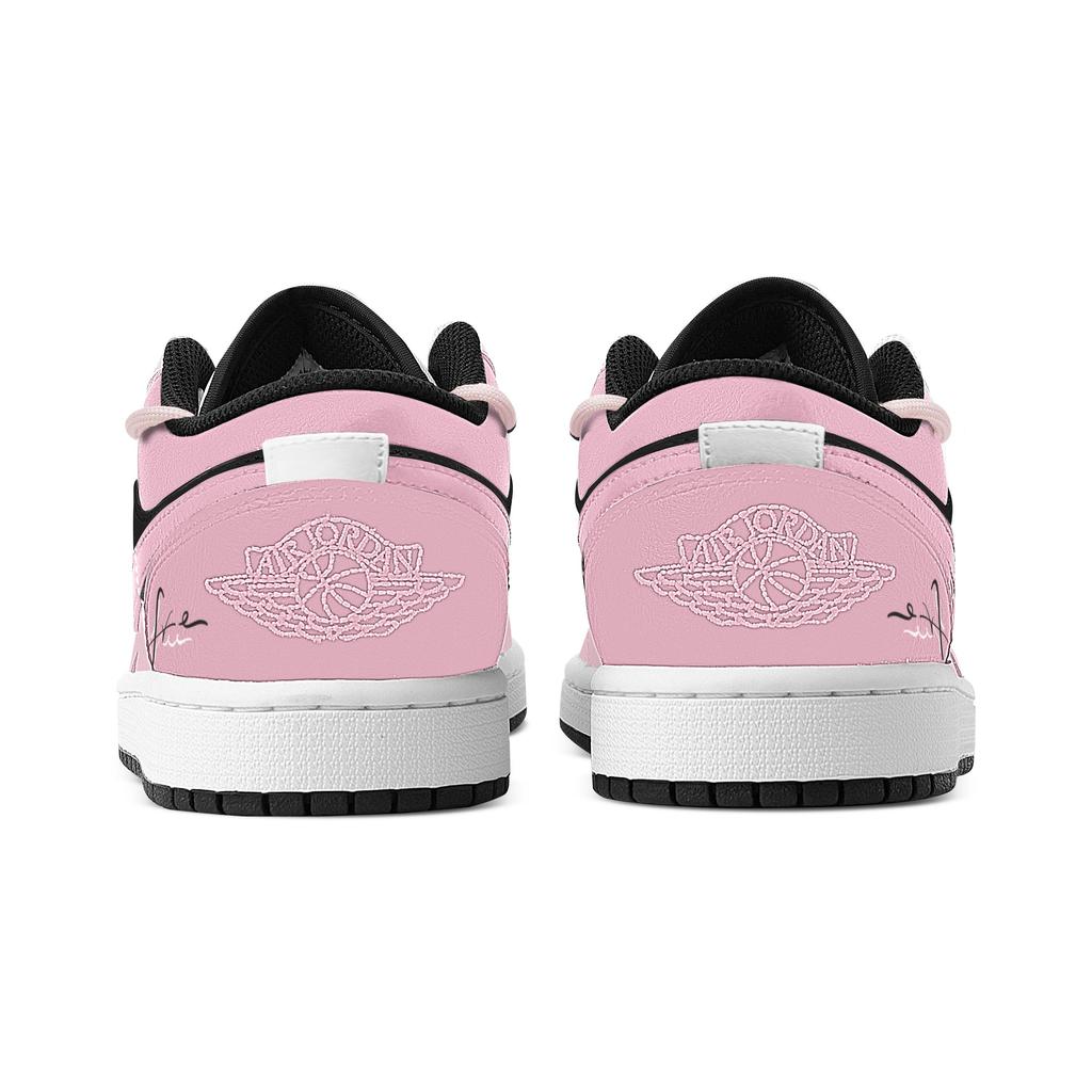 Jordan Air Jordan 1 Износостойкие Низкие Винтажные Баскетбольные Кроссовки Женские Черно-Розовые DC0774-101(Команда773-)