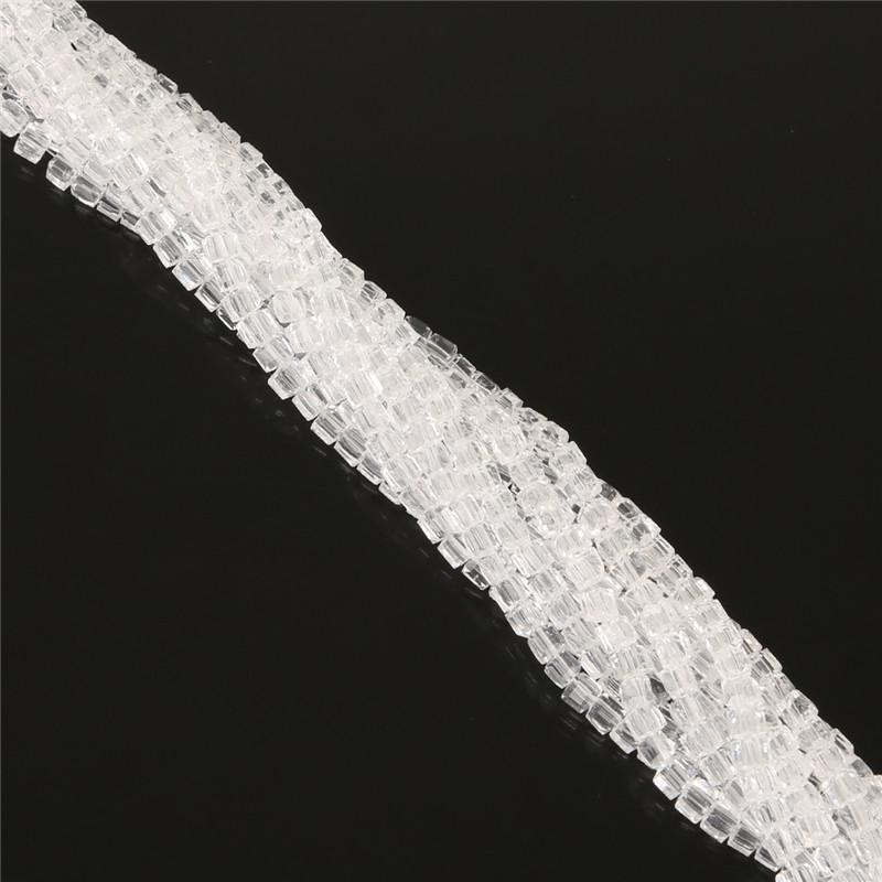 Квадратной формы австрийские хрустальные бусины кубические стеклянные свободные разделительные бусины для изготовления ювелирных изделий DIY аксессуар