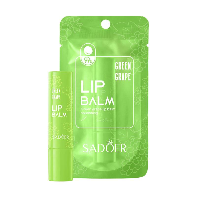 SADOER Grape Lip Balm, Long Lasting Moisturizing Lip Care Stick, Nourish & Repair Dry Chapped Lips, Plump Juicy Lip Balm for Daily Lip Hydration
