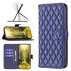 BINFEN COLOR BF Style-14 For iPhone 16 Case Rhombus Grid Leather Wallet Stand Phone Cover
